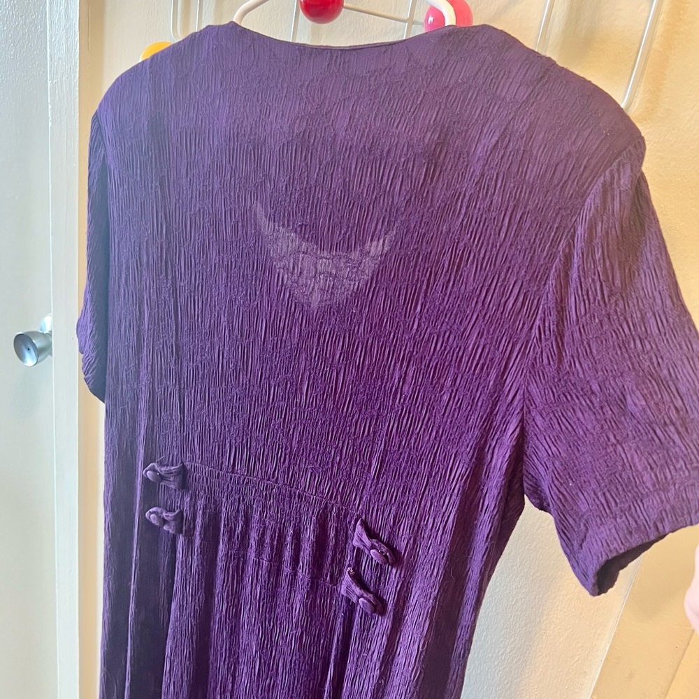 🌟HOST PICK!🌟 80s Vintage 💜 Betsy’s Things Crepe Boho Maxi-Dress - Picture 4 of 4